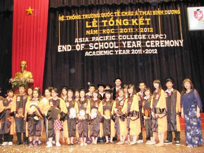 The 2011-2012 school year-end closing ceremony at the Asia Pacific College